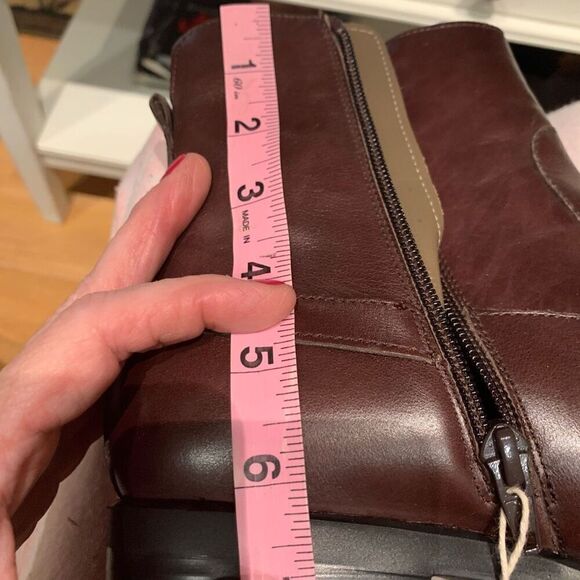 Wonders Fly Leather Chelsea Boot Ankle Height Brown Buckle Block Heel Wmn 41/10 - Picture 12 of 12